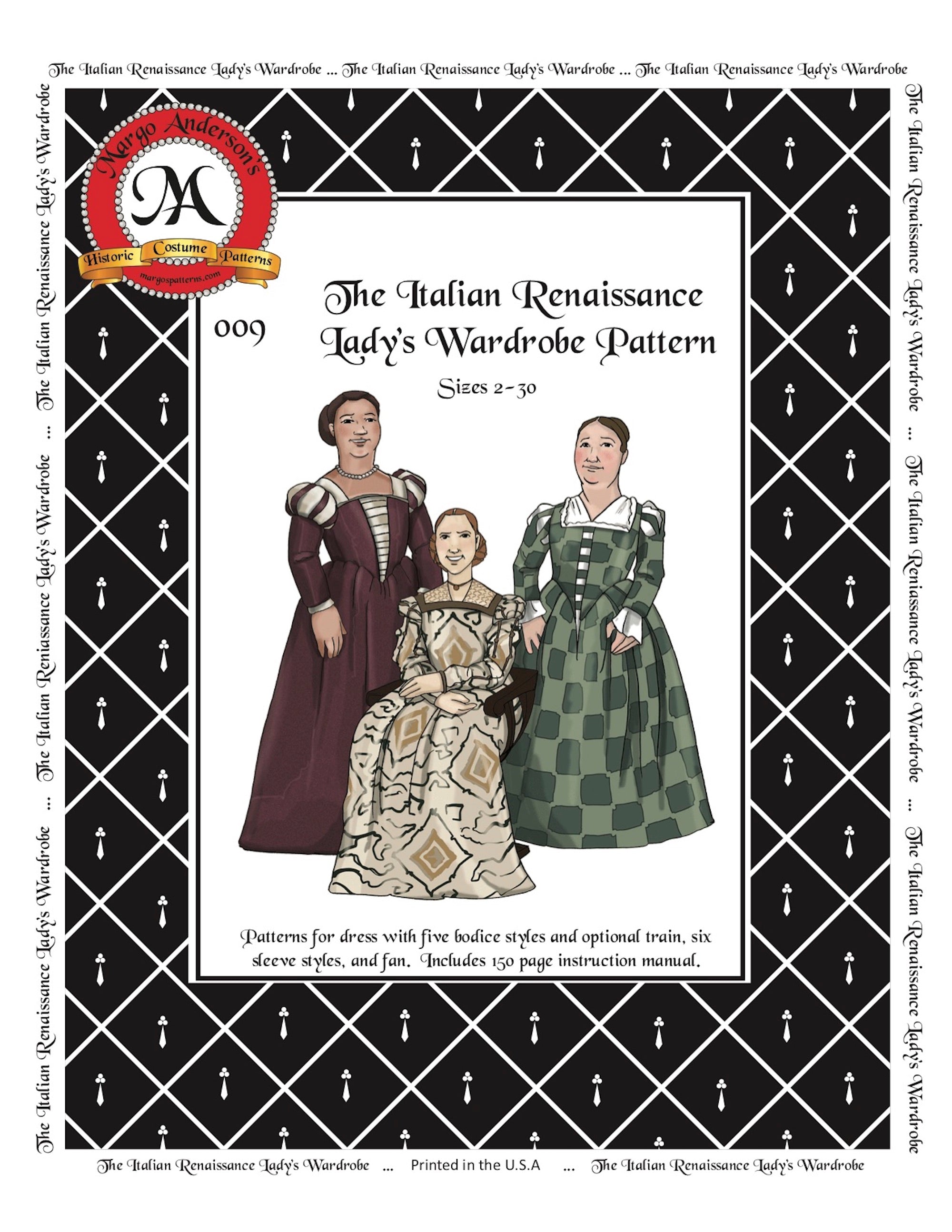 009D The Italian Lady's Wardrobe Digital Download Margo Anderson's Historic Costume Patterns 009D The Italian Lady's Wardrobe Digital Download Margo Anderson's Historic Costume Patterns