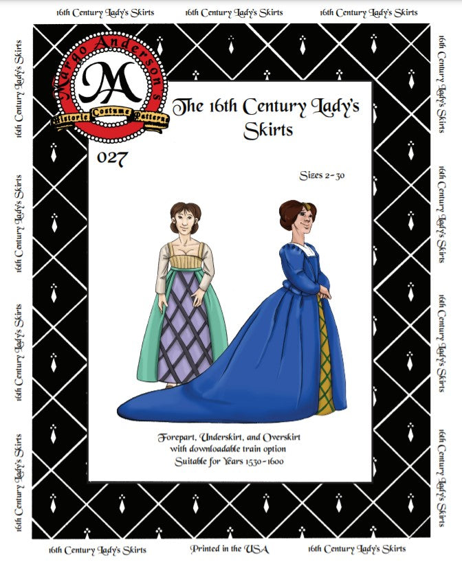 027D The 16th Century Lady's Skirts Digital Download