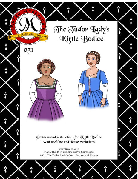 031D The Tudor Lady's Kirtle Bodice Digital Download – Margo Anderson's  Historic Costume Patterns