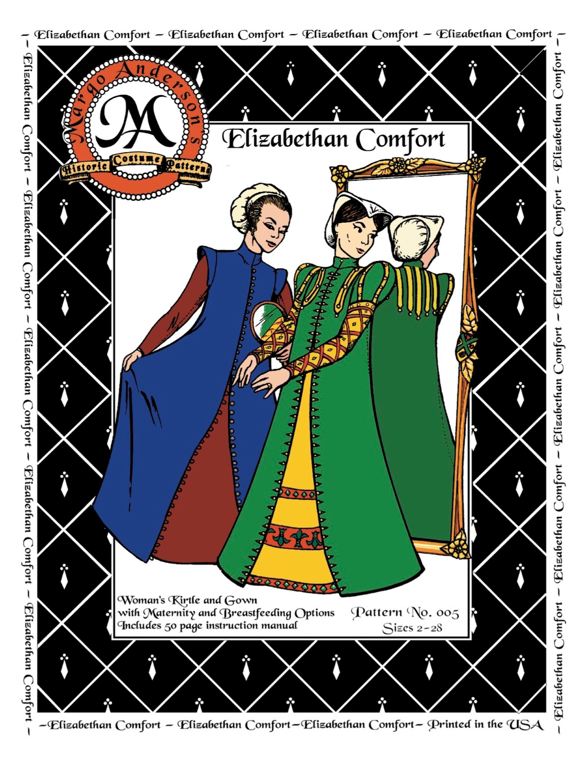 005D Elizabethan Comfort Gown Digital Download Margo Anderson's Historic Costume Patterns 005D Elizabethan Comfort Gown Digital Download Margo Anderson's Historic Costume Patterns
